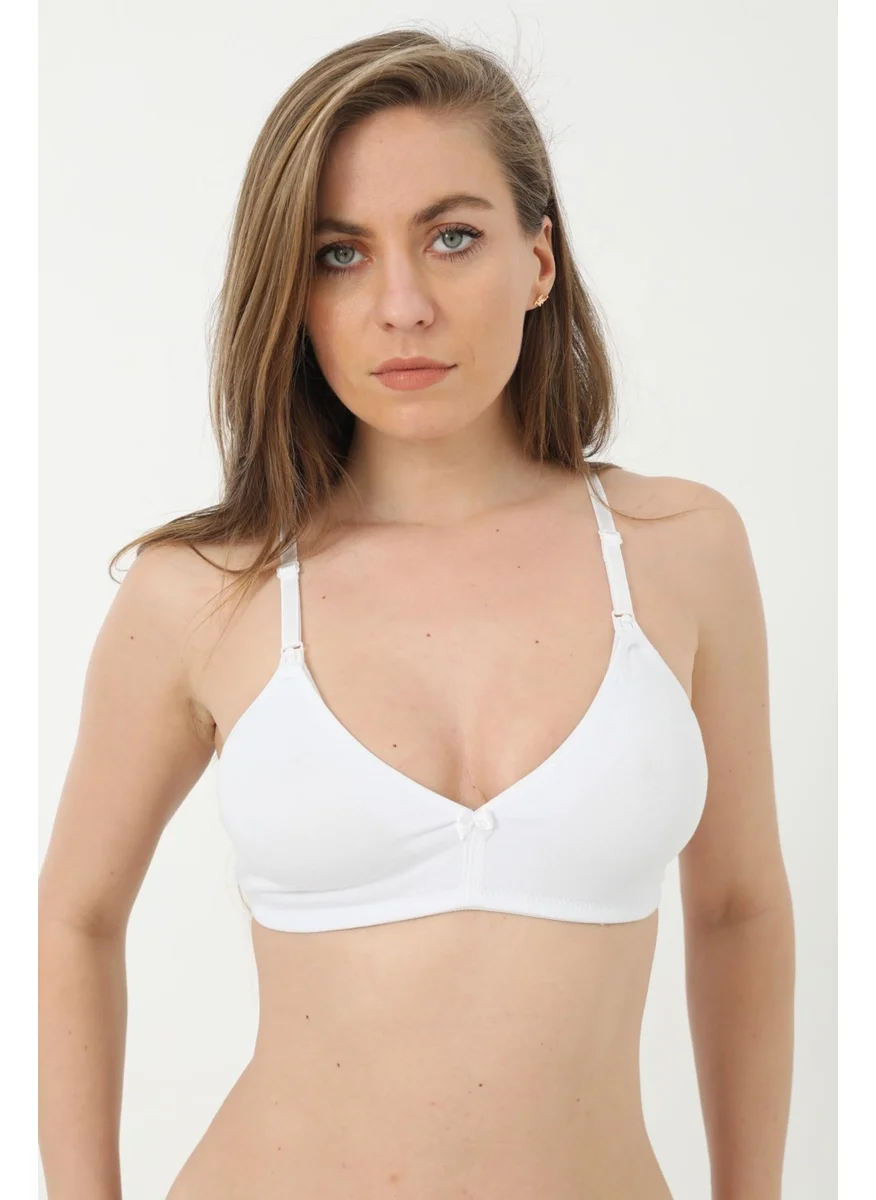 Arma Yıldız 3-Pack White Nursing Bra Cotton Lycra