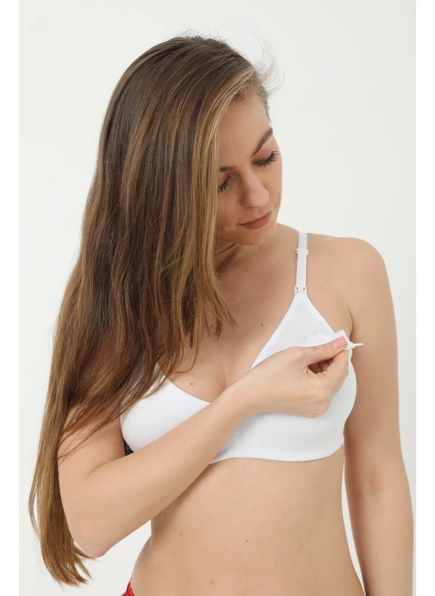 Arma Yıldız 3-Pack White Nursing Bra Cotton Lycra