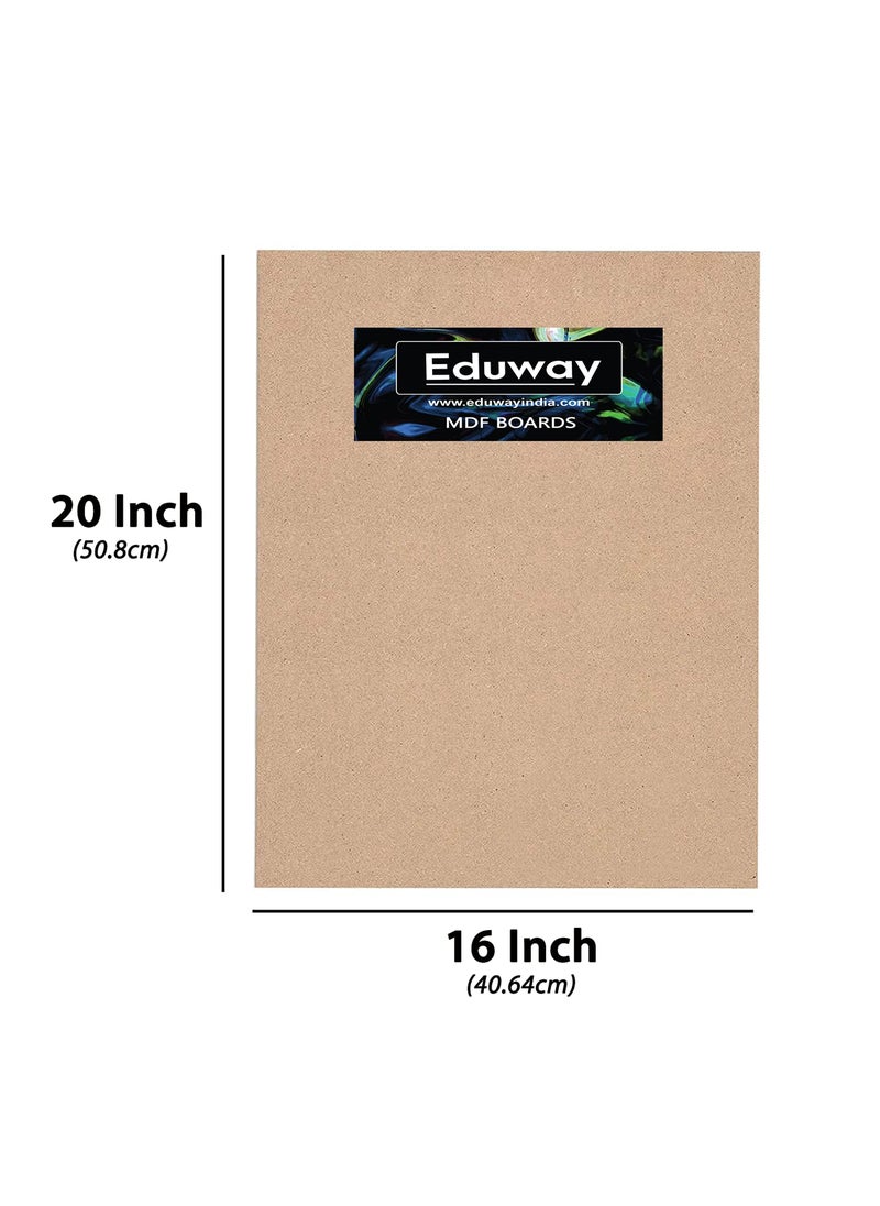 Eduway Eduway 16x20 Inch MDF Board Wood Sheet for Mandala Lippan Resin Art Craft 4mm Thick Pack of 1 Premium Cardboard Material for Artists Art and Craft Students Hard Cutout in Small and Large Sizes 40x50 cms  - Image 4