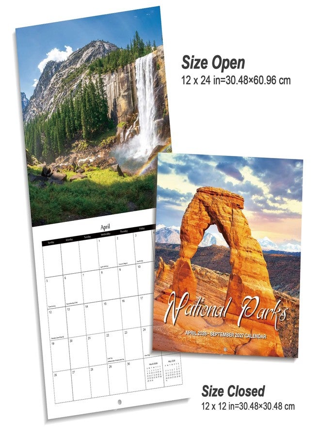 OMEYA Calendar 2026-2027 - 2026-2027 Wall Calendar: APR.2026 - SEP.2027, 12" x 24" (Opened), Full Page Monthly View, Thick & Sturdy Paper for Gift, Perfect Nature Calendar Organizing & Planning - Image 3