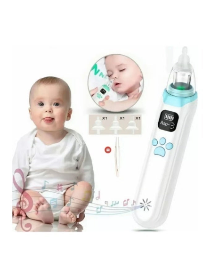 Electric Silent Baby Nasal Aspirator Automatic Nose Cleaner With Silicone Nose Tips Music Soothing Function Rechargeable Portable Nasal Aspirators - Image 1