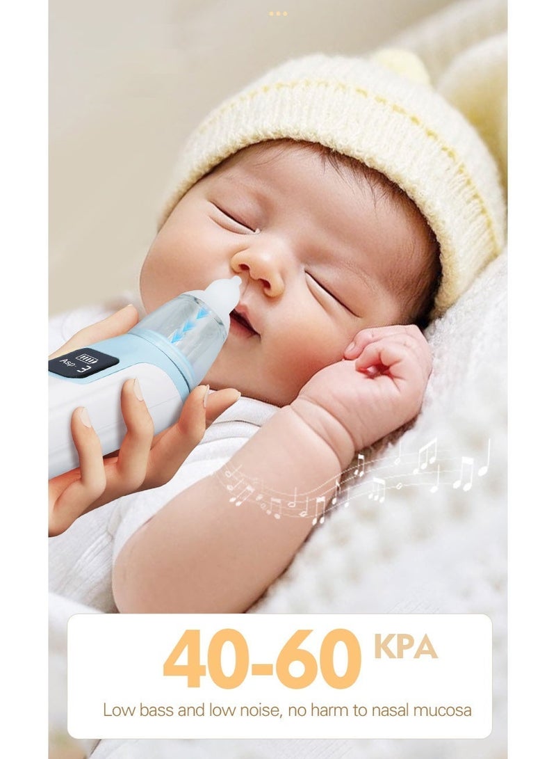 Electric Silent Baby Nasal Aspirator Automatic Nose Cleaner With Silicone Nose Tips Music Soothing Function Rechargeable Portable Nasal Aspirators - Image 4