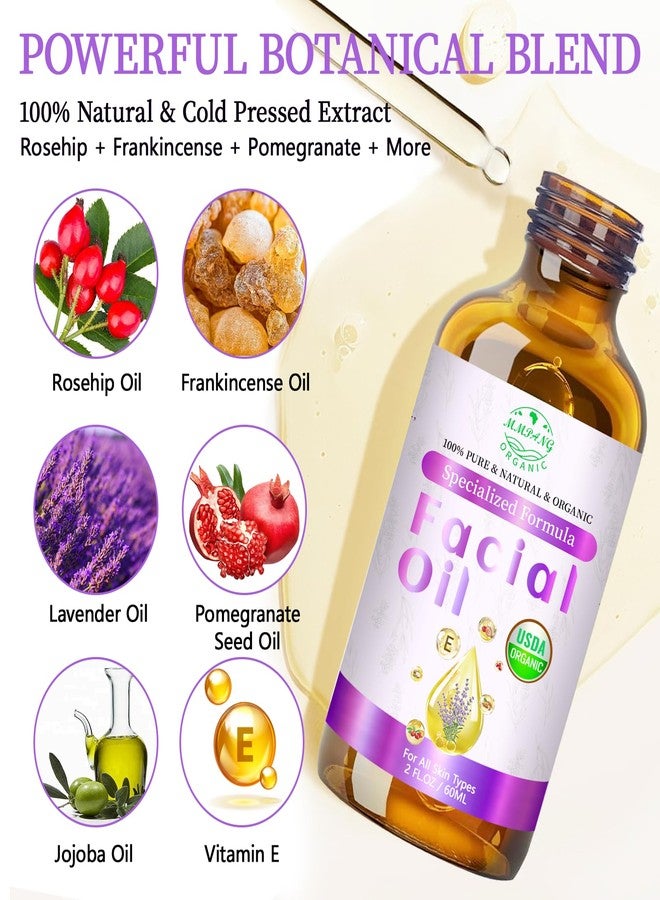 MMPANG Organic Face Oil for Women, Facial Oil With Rosehip & Vitamin E for Skin - Image 2