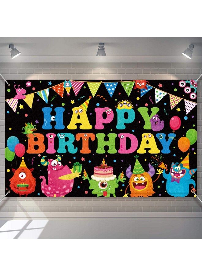 Tatuo Birthday Backdrop Birthday Party Photography Background Decorations Happy Birthday Backdrop Banner Cake Table Banner For Baby Shower Party Supplies Photo Booth Props - Image 2