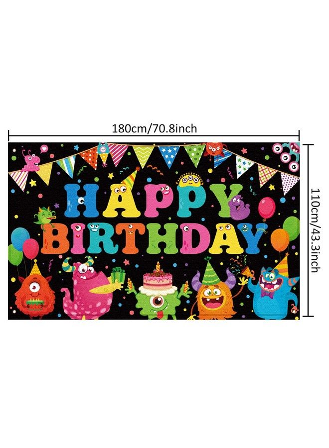 Tatuo Birthday Backdrop Birthday Party Photography Background Decorations Happy Birthday Backdrop Banner Cake Table Banner For Baby Shower Party Supplies Photo Booth Props - Image 3