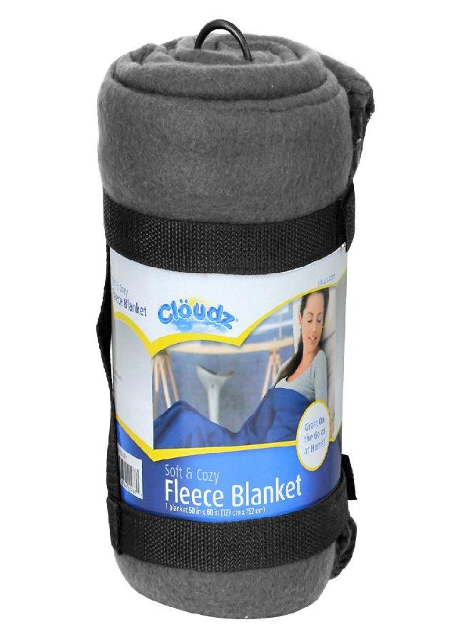 Cloudz Cozy Fleece Airplane Travel Blanket for Your Flight, Car, Camping, Home or Comforting Warmth Anywhere! - Grey - Image 5