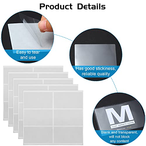 Spakon Clear Self Stick ID Transparent Card Overlay PVC Labels Clear ID Card Protective Overlay, 2.05 x 3.3 Inch (30 Pieces) - Image 5