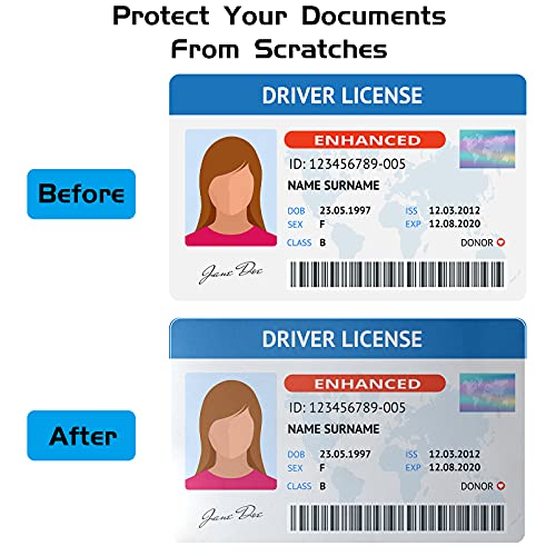 Spakon Clear Self Stick ID Transparent Card Overlay PVC Labels Clear ID Card Protective Overlay, 2.05 x 3.3 Inch (30 Pieces) - Image 4