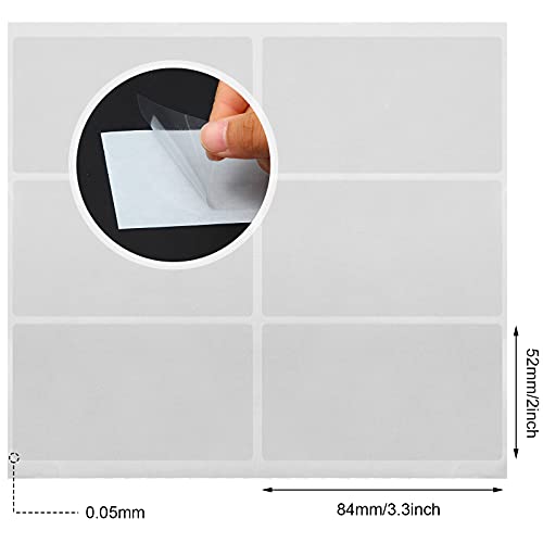 Spakon Clear Self Stick ID Transparent Card Overlay PVC Labels Clear ID Card Protective Overlay, 2.05 x 3.3 Inch (30 Pieces) - Image 2