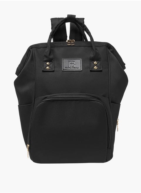 Women Textured Backpack with Adjustable Straps and Zip Closure - 18x24x39 cm