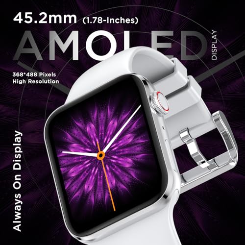 Fire-Boltt Visionary 1.78" AMOLED Bluetooth Calling Smartwatch with 368 * 448 Pixel Resolution, Rotating Crown & 60Hz Refresh Rate 100+ Sports Mode, TWS Connection, Voice Assistance (Silver) - Image 3