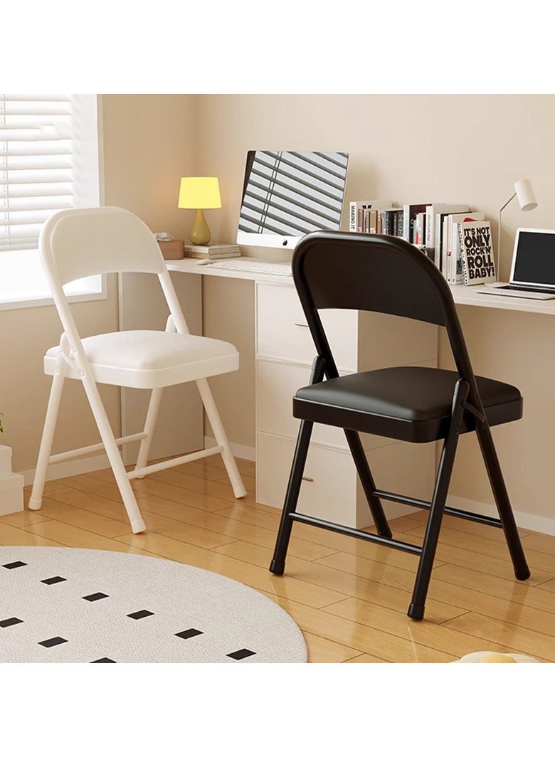 عام كرسي مكتب قابل للطي محمول، مكتب وكرسي كمبيوتر منزلي، كرسي دراسة بسيط بمسند ظهر للمبيت - Image 3