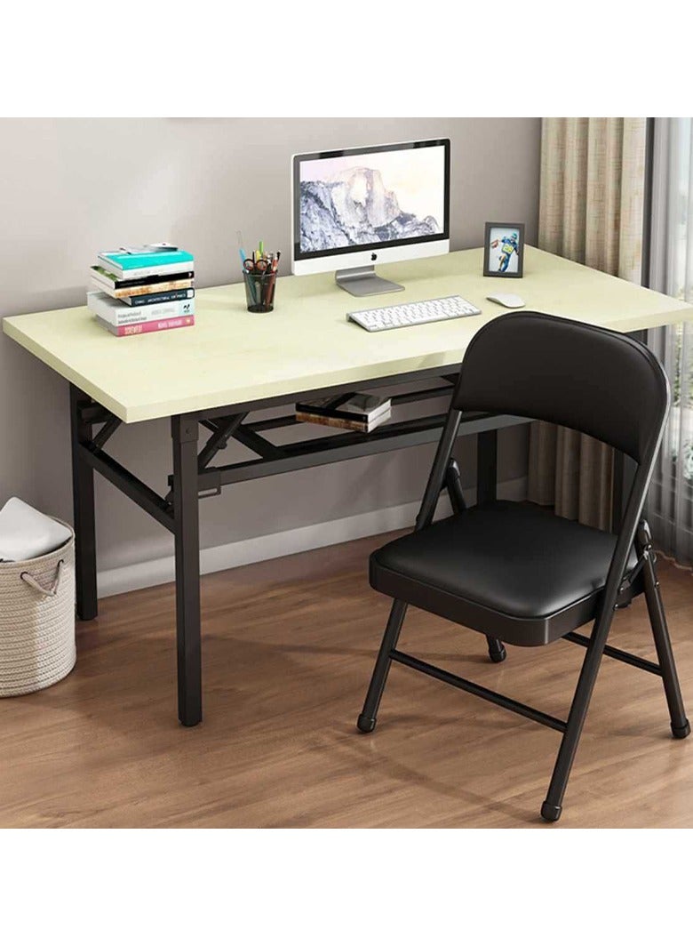 عام كرسي مكتب قابل للطي محمول، مكتب وكرسي كمبيوتر منزلي، كرسي دراسة بسيط بمسند ظهر للمبيت - Image 4