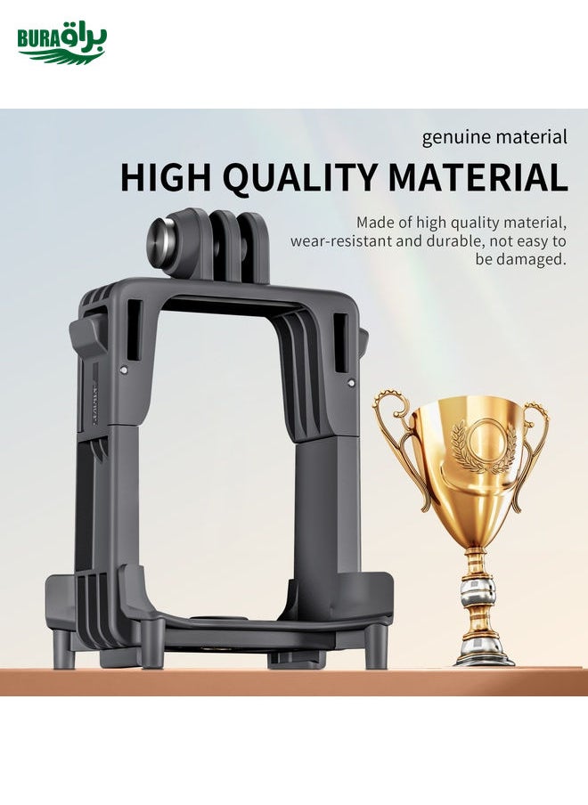 BURAQ For DJI Avata 2 STARTRC Action Camera Holder Mount Drone Expansion Bracket (Black)  - Image 5