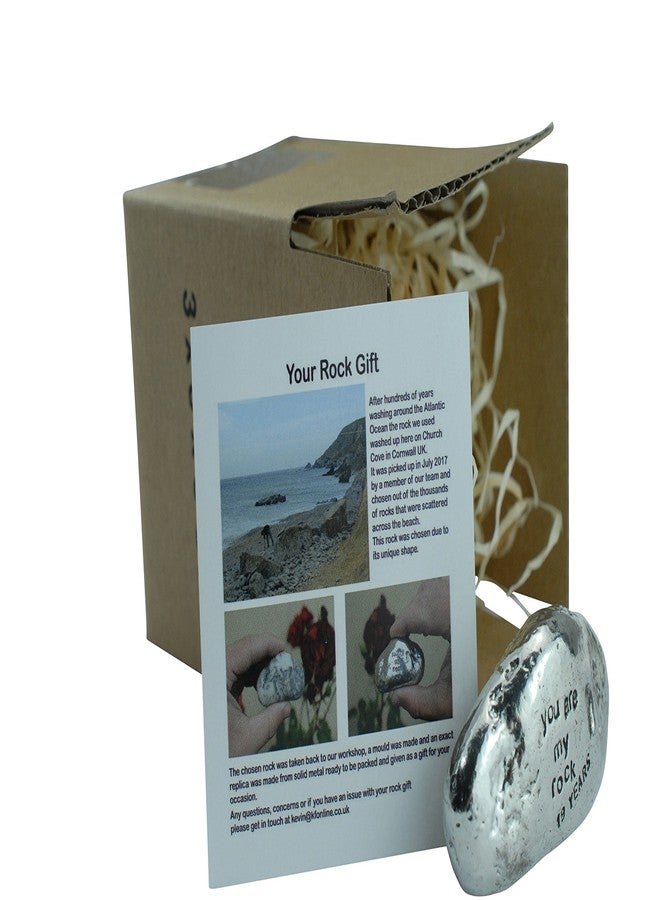 Pirantin 19th Anniversary You are My Rock Gift Idea - Solid Metal Heavy Polished Rock Gift for 19 Year Anniversary - Image 2