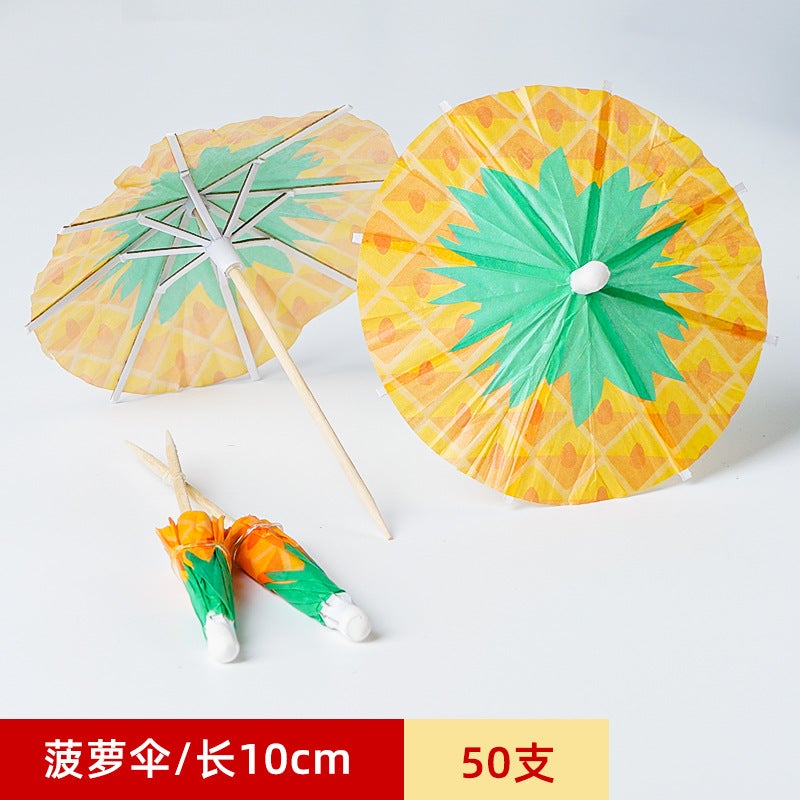 Colorful Cocktail Umbrella Picks Pineapple umbrella 10cm 