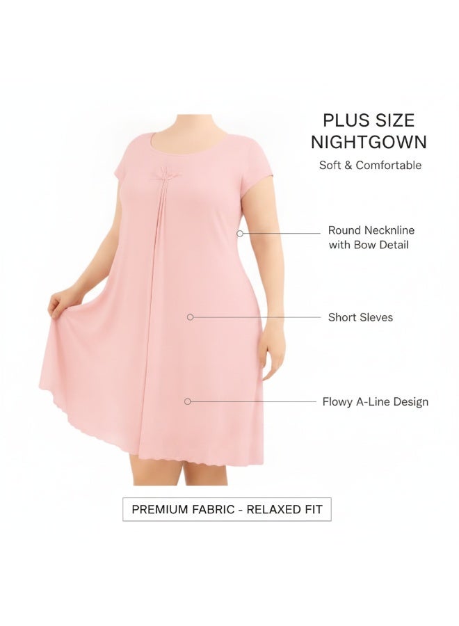 Elegant Women's Home Wear Dress with Soft Imported Lace, Loose Fit Lounge Dress, Breathable Casual Night Dress for Women, Width 40 cm, Length 110 cm, One Size Fits Up to 90 KG - Image 3
