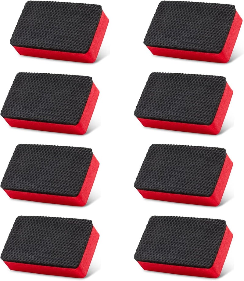 JIANFA 8PCS Clay Bar Sponge, Fine Grade Auto Detailing,Magic Car Pad Block Cleaning, Wax Polish Pad Tool, Kitchen Cleaning Sponge Home Cleaner, Reusable and Washable - Image 1