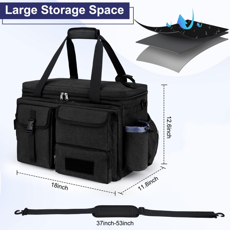 GDNasist Patrol Bag Law Enforcement Police Gear Bag, Car Front Seat Organizer Tactical Officer Duty Bags, Police Car Accessories for Passenger Seat, Multiple Compartment Molle Webbing Removable Shoulder Strap - Image 2