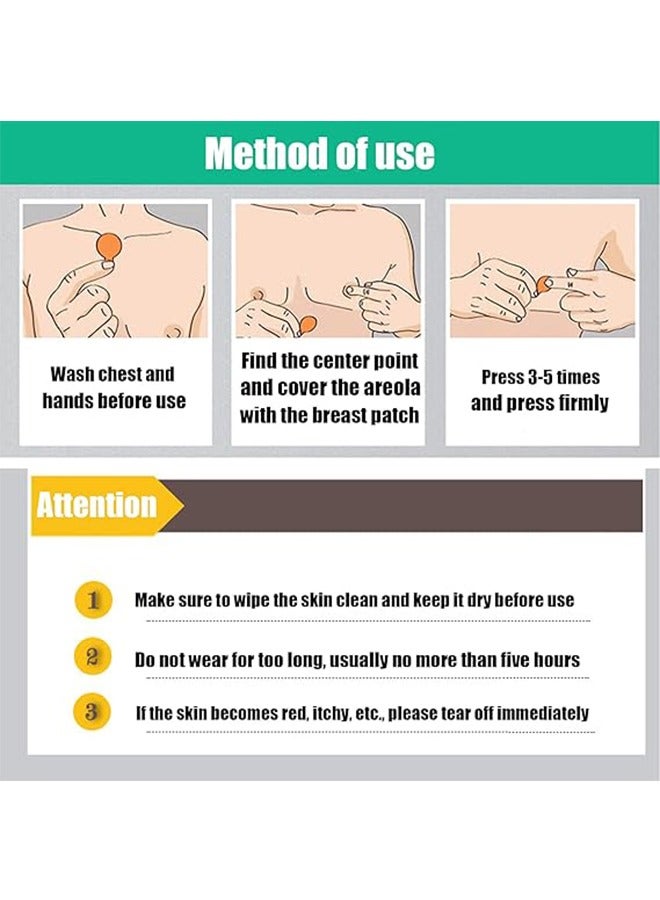 HY 200-Pieces Disposable Self-adhesive Nipple Protection Stickers For Men, Mens Tape Pasties Patch Nipple Covers Nipple Patch Anti Chafing Nip Protector  - Image 5