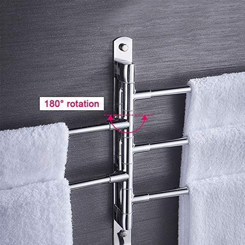 Filox Multiuse Stainless Steel Towel Rack for Bathroom, Wash Bashing and Kitchen Bathroom Accessories (4 Arm) - Image 4