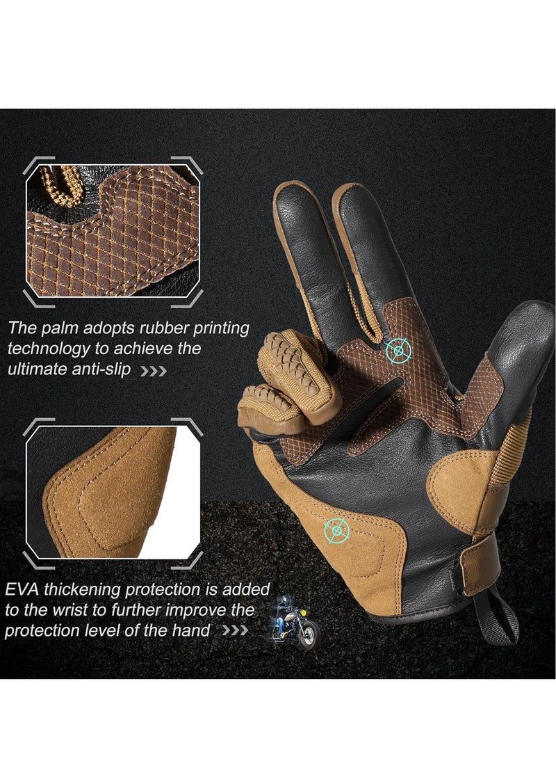 Zikra Motorcycle Gloves, Full Finger Touchscreen Motorbike  Outdoor Work Sports, Hiking Camping Climbing Tactical Road Racing, Ebike for Men Women - Image 3