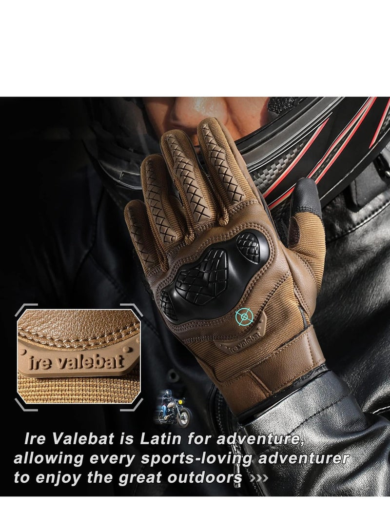 Zikra Motorcycle Gloves, Full Finger Touchscreen Motorbike  Outdoor Work Sports, Hiking Camping Climbing Tactical Road Racing, Ebike for Men Women - Image 5