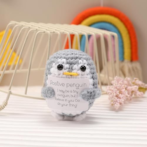 Zytiqt Crochet Penguin Soft Toy, Handmade Desk Decor and Gift for Women, Cute Penguins Plush for Home and Office, 3 Inch Yarn Penguin Doll - Image 4