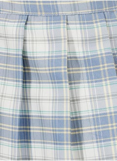 Styli Checked Pleated Preppy Skirt  - Image 3