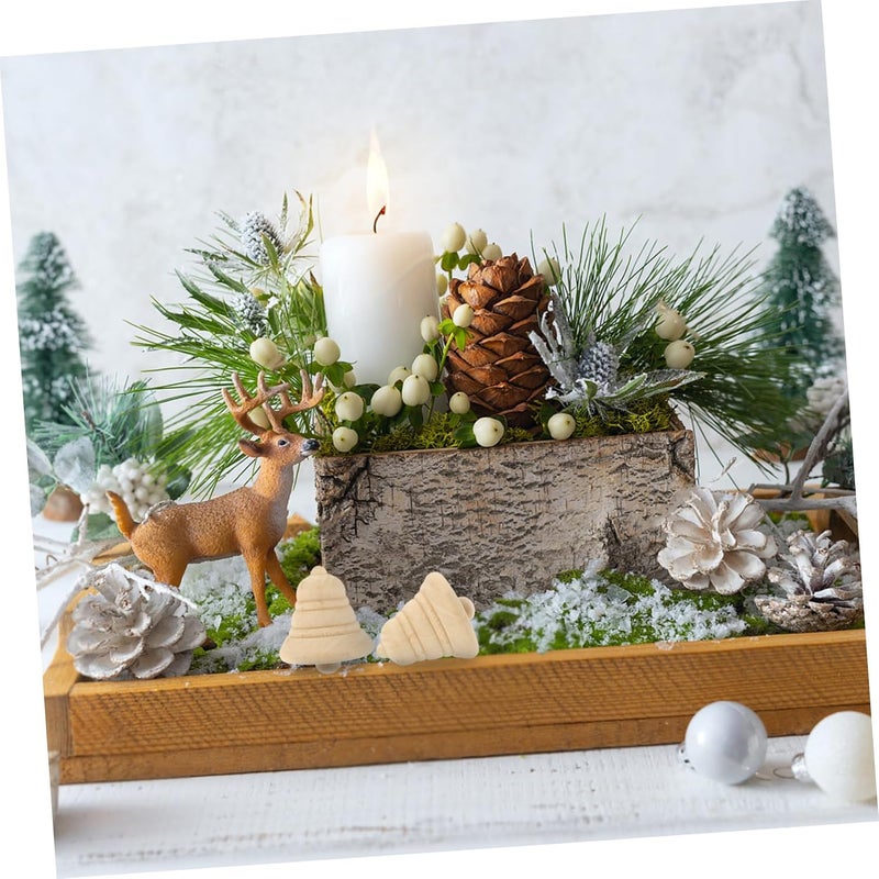 Healifty 10Pcs Blank Wooden Christmas Ornaments DIY Unfinished Wood Craft Acorns for Painting and Drawing Natural Xmas Decor Pendants for Holiday Home and Craft Projects - Image 4