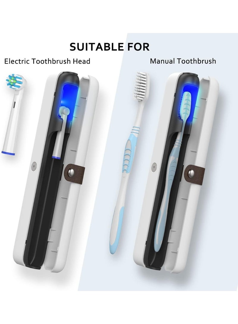 Portable UV Toothbrush Sanitizer, , UV-C Auto Cycle Sterilization and Rechargeable Sterilizer Box Cleaner Holder Fits Electric Toothbrush Heads and Manual Toothbrushes (1 Pack) - Image 4