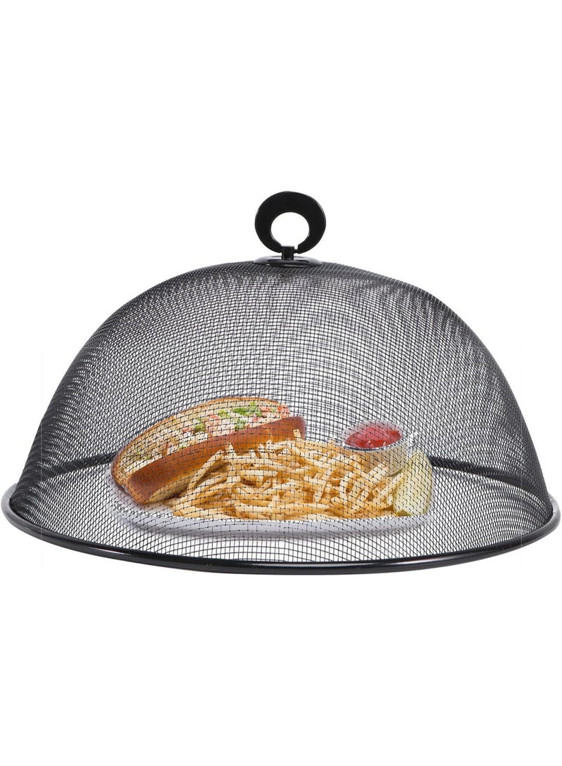 طقم 3 غطاء طعام معدني شبكي على شكل مظلة، أغطية طعام شبكية مقاومة للصدأ لحماية الطعام من الذباب والحشرات، مظلات طعام قابلة للطي للاستخدام الخارجي في النزهات والرحلات وحفلات الشواء، غطاء طعام معدني شبكي دائري للمنزل والمطبخ والحديقة، غطاء حماية طعام من الفولاذ المقاوم للصدأ للشواء والمناسبات الخارجية - Image 3