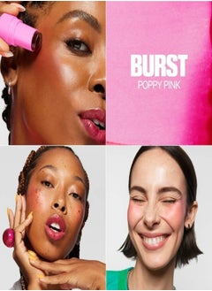 MILK MAKEUP MILK MAKEUP Cooling Water Jelly Tint Lip + Cheek Blush Stain (Burst - Poppy Pink) .17 oz / 5 g  - Image 2