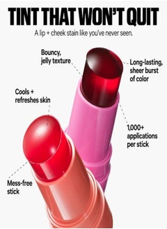 MILK MAKEUP MILK MAKEUP Cooling Water Jelly Tint Lip + Cheek Blush Stain (Burst - Poppy Pink) .17 oz / 5 g  - Image 4
