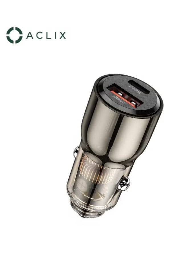 أكاليكس شاحن سيارة اكليكس يو اس بي-سي و يو اس بي-ايه ، شحن سريع 30 واط بي دي - Image 2