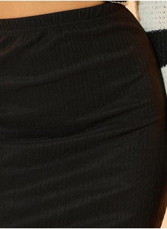Take Two Textured Bodycon Midi Skirt  - Image 3