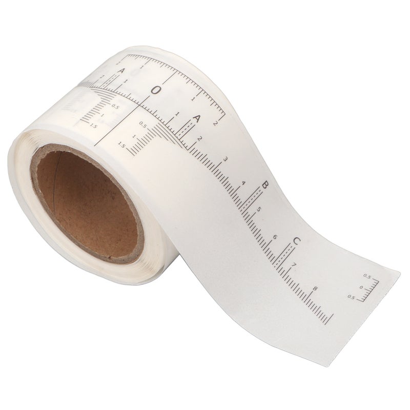 1 Roll Eyebrow Ruler Stencil Sticker Transparency Clear Disposable Plastic Eyebrow Ruler Sticker - Image 1