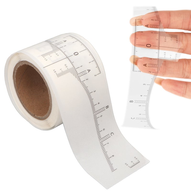 1 Roll Eyebrow Ruler Stencil Sticker Transparency Clear Disposable Plastic Eyebrow Ruler Sticker - Image 3
