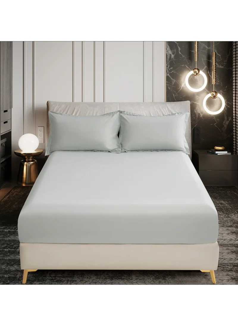Donetella Bedding Fitted Sheet 2-Pcs Single Size Solid Bed Sheet Set Fits(90x190CM) With Pillowcases And 30 CM Extra Deep Brushed Microfiber Bed Sheet,Ansonia