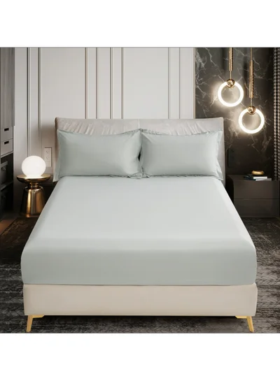 Donetella Bedding Fitted Sheet 2-Pcs Single Size Solid Bed Sheet Set Fits(90x190CM) With Pillowcases And 30 CM Extra Deep Brushed Microfiber Bed Sheet,Ansonia