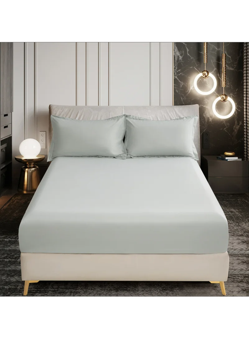 Donetella Bedding Fitted Sheet 2-Pcs Single Size Solid Bed Sheet Set Fits(90x190CM) With Pillowcases And 30 CM Extra Deep Brushed Microfiber Bed Sheet,Ansonia