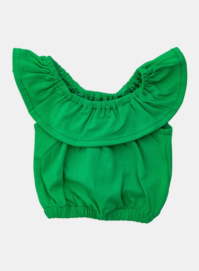 بلوزة خضراء للبنات