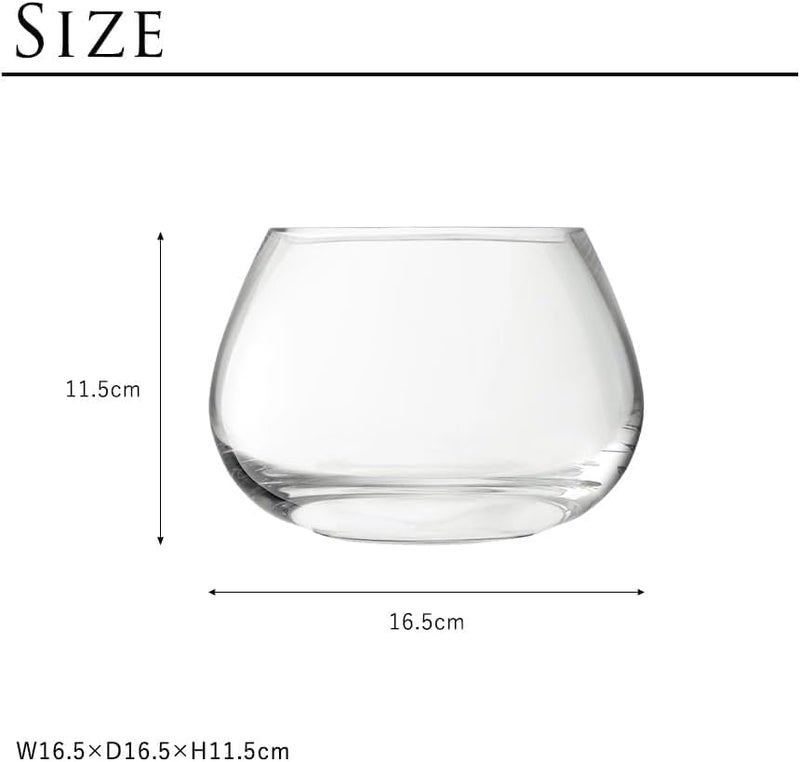 LSA Mini Clear Glass Flower Vase W16.5cmxH11.5cm Elegant Teardrop Table Vase, Made in Poland - Image 4