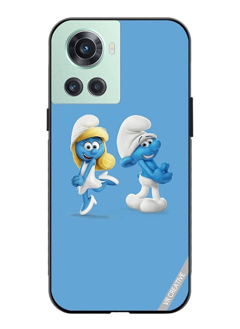 Protective Case Cover For OnePlus 10R The Smurfs Design Multicolour