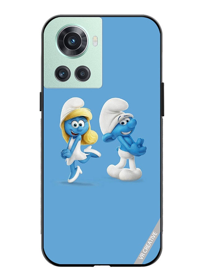Protective Case Cover For OnePlus 10R The Smurfs Design Multicolour