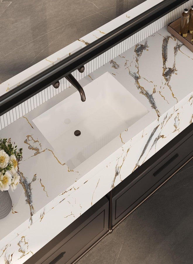 VaryPaper 15.7" x 315" Matte White Marble Contact Paper for Countertops and Walls - Waterproof Peel and Stick Table Top Vinyl Wrap - Removable Self Adhesive Wall Paper for Kitchen - Image 4