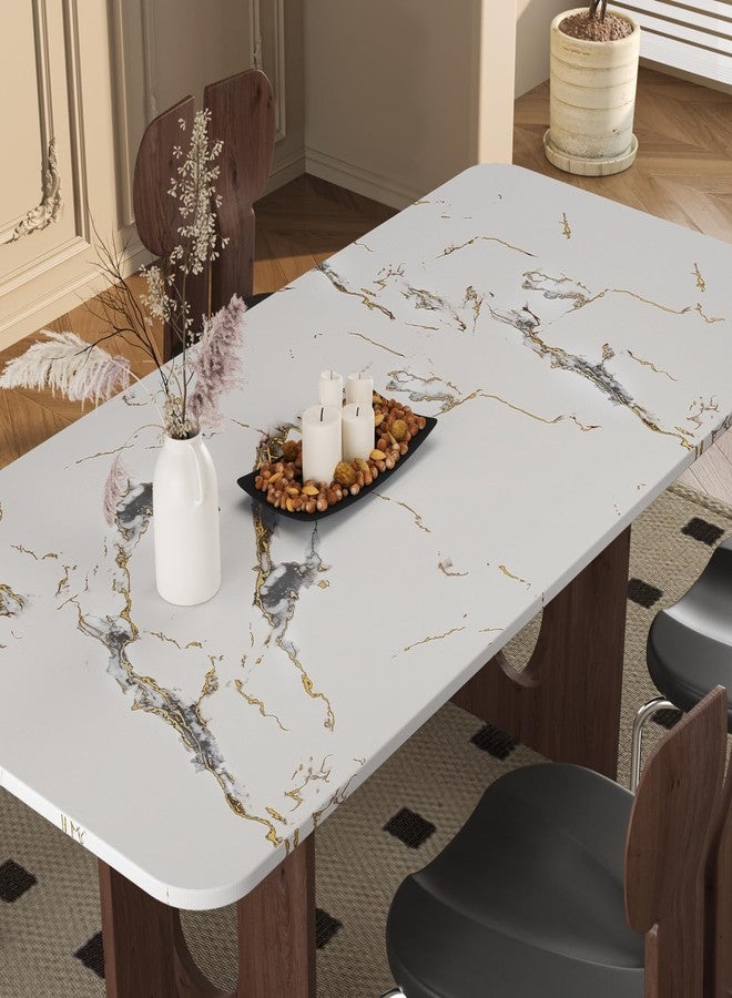 VaryPaper 15.7" x 315" Matte White Marble Contact Paper for Countertops and Walls - Waterproof Peel and Stick Table Top Vinyl Wrap - Removable Self Adhesive Wall Paper for Kitchen - Image 2