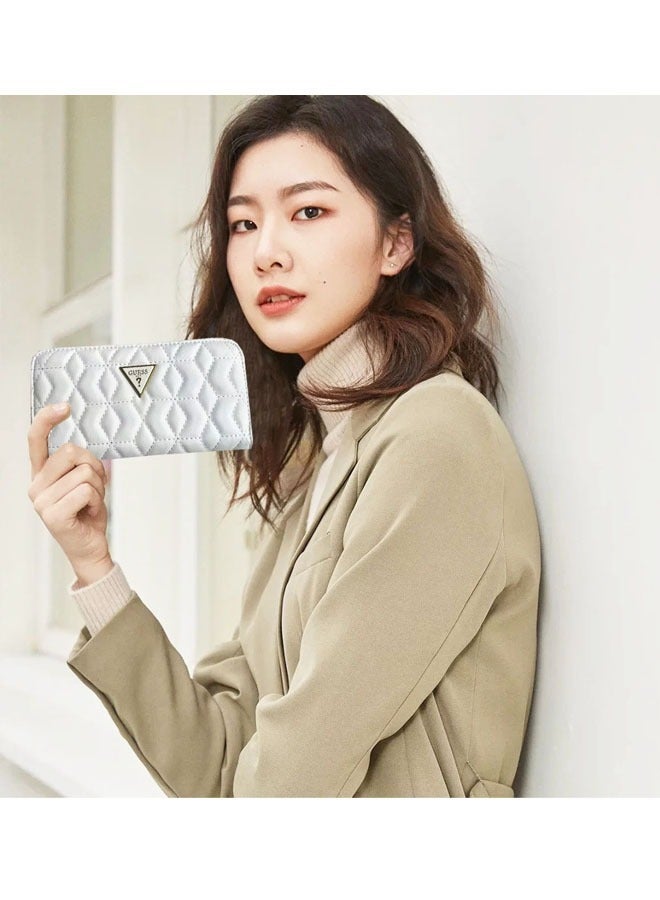 Guest Women's  Coin Purse White Wallet Large Long Zipper Wallet Coin Purse - Image 2