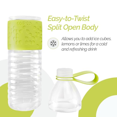 Copco Hydra 20 oz Tritan Water Bottle with Spill Resistant Lid & Non-Slip Sleeve - BPA-Free, Dishwasher Safe, Fits in Cup Holders, Great for Gym, Travel, Office - Durable & Lightweight (Green) - Image 4