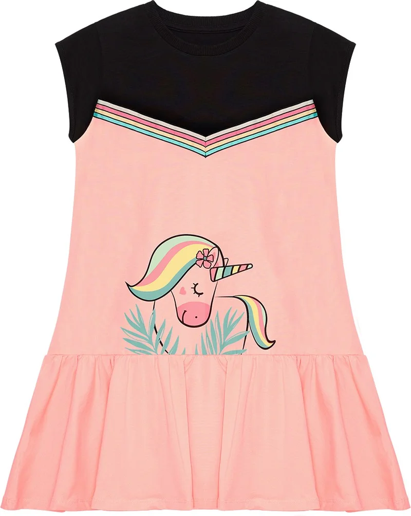 Denokids Unicorn Graphic Dress